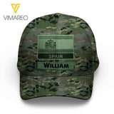 Personalized Spanish Soldier/Veterans Camo Peaked Cap 22MAR-LN04
