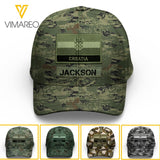 Personalized Croatian Soldier/Veterans Camo Peaked Cap 22MAR-LN04