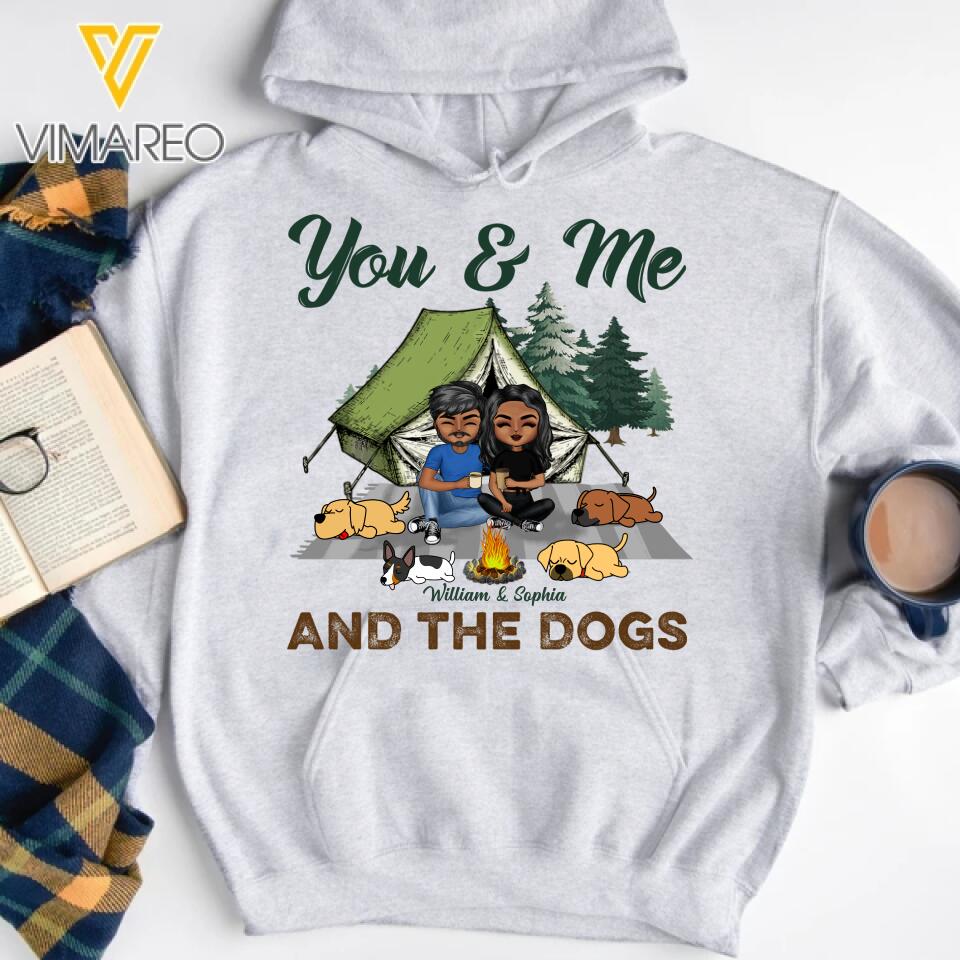 Personalized You & Me And The Dogs Hoodie Printed 22JAN-LN10