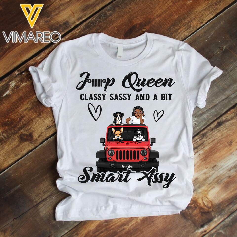 Personalized Jeep Queen Classy Sassy And A Bit Smart Assy Tshirt Printed 22JAN-DT13