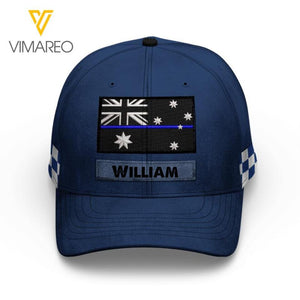 PERSONALIZED AUSTRALIAN POLICE PEAKED CAP QTTN0703