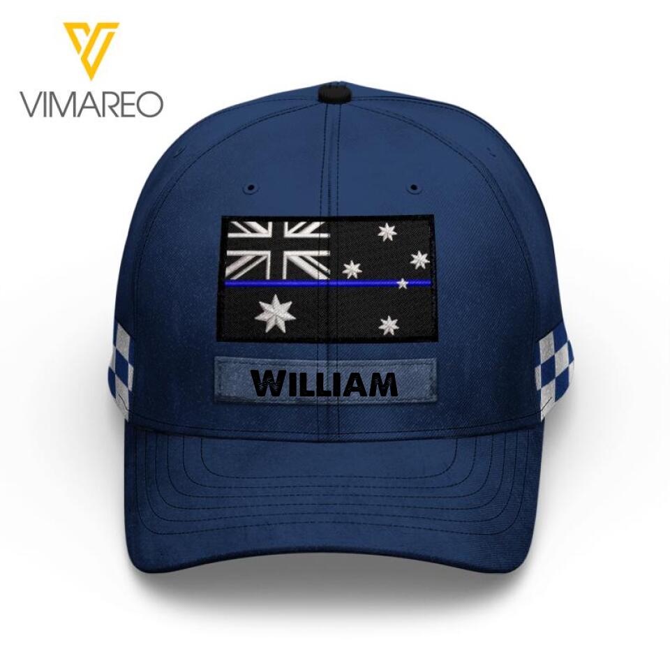 PERSONALIZED AUSTRALIAN POLICE PEAKED CAP QTTN0703