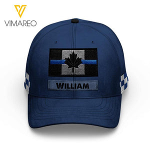 PERSONALIZED CANADIAN POLICE PEAKED CAP QTTN0703