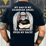 PERSONALIZED MY DAD IS MY GUARDIAN ANGEL BLACK TSHIRT 22MAR-HC07