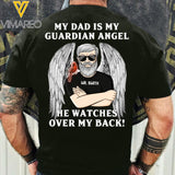 PERSONALIZED MY DAD IS MY GUARDIAN ANGEL BLACK TSHIRT 22MAR-HC07