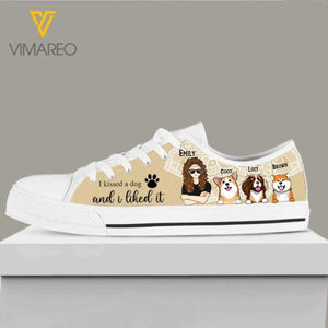 PERSONALIZED I KISSED A DOG AND I LIKED IT LOW TOP SHOES VHTQ0703