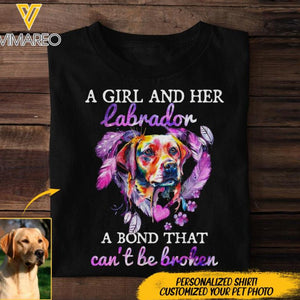 PERSONALIZED LABRADOR DOG TSHIRT QTDT0803