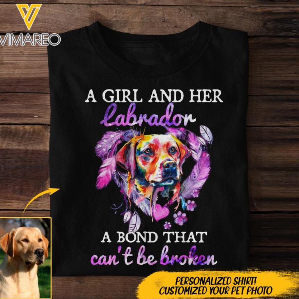 PERSONALIZED LABRADOR DOG TSHIRT QTDT0803