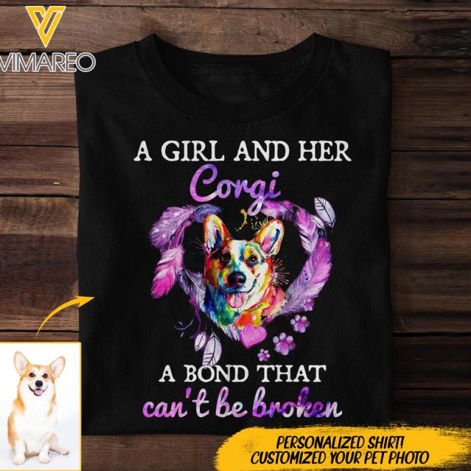 PERSONALIZED CORGI DOG TSHIRT QTDT0803