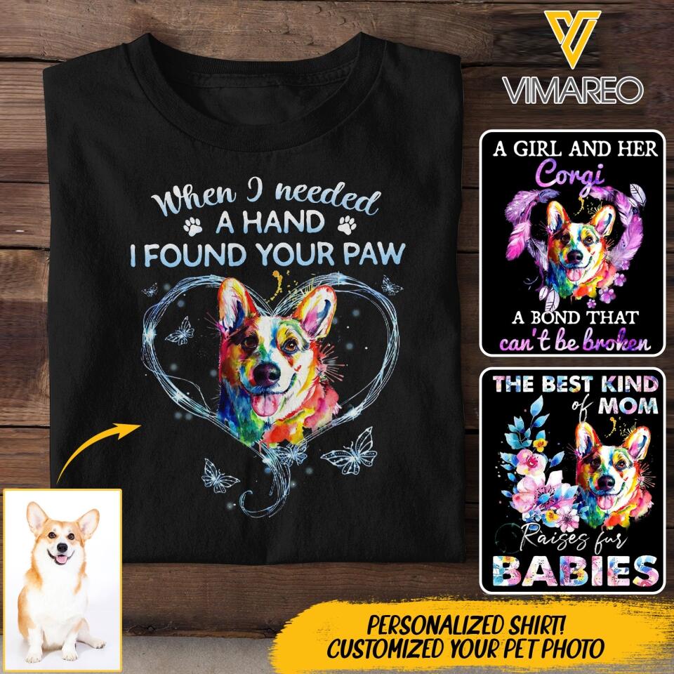 PERSONALIZED CORGI DOG TSHIRT QTDT0803