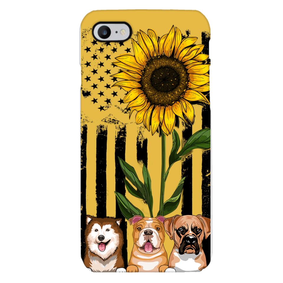 Personalized Dog Sunflower Phone Case Printed 22MAR-MQ08