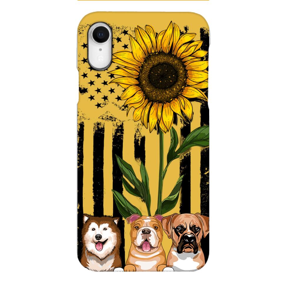 Personalized Dog Sunflower Phone Case Printed 22MAR-MQ08