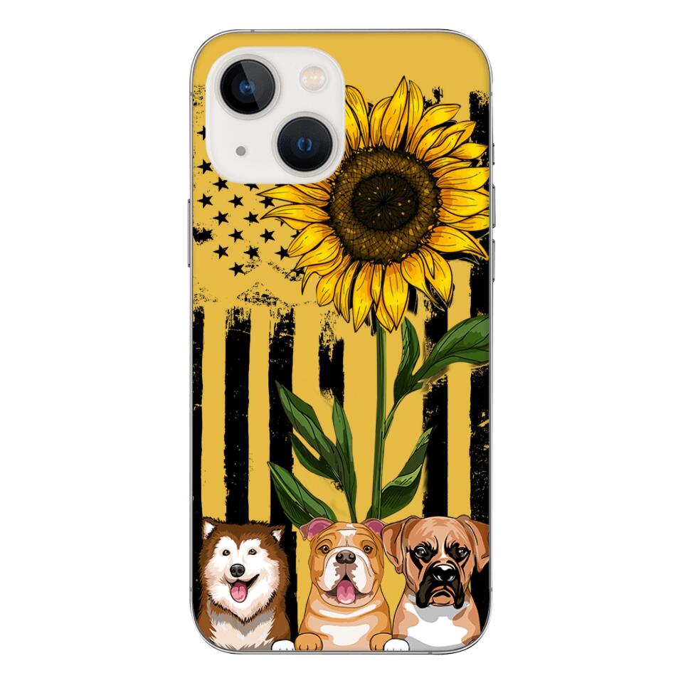 Personalized Dog Sunflower Phone Case Printed 22MAR-MQ08