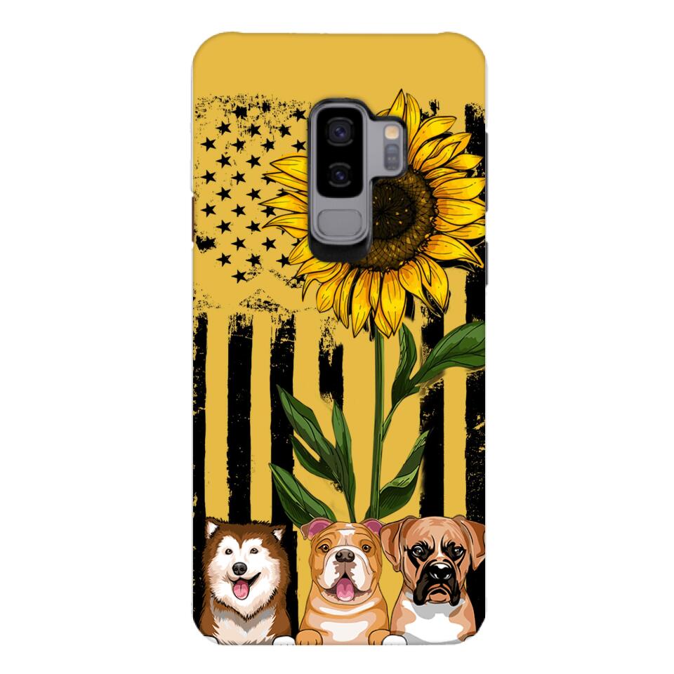 Personalized Dog Sunflower Phone Case Printed 22MAR-MQ08
