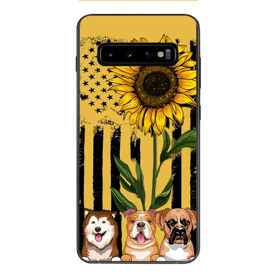 Personalized Dog Sunflower Phone Case Printed 22MAR-MQ08