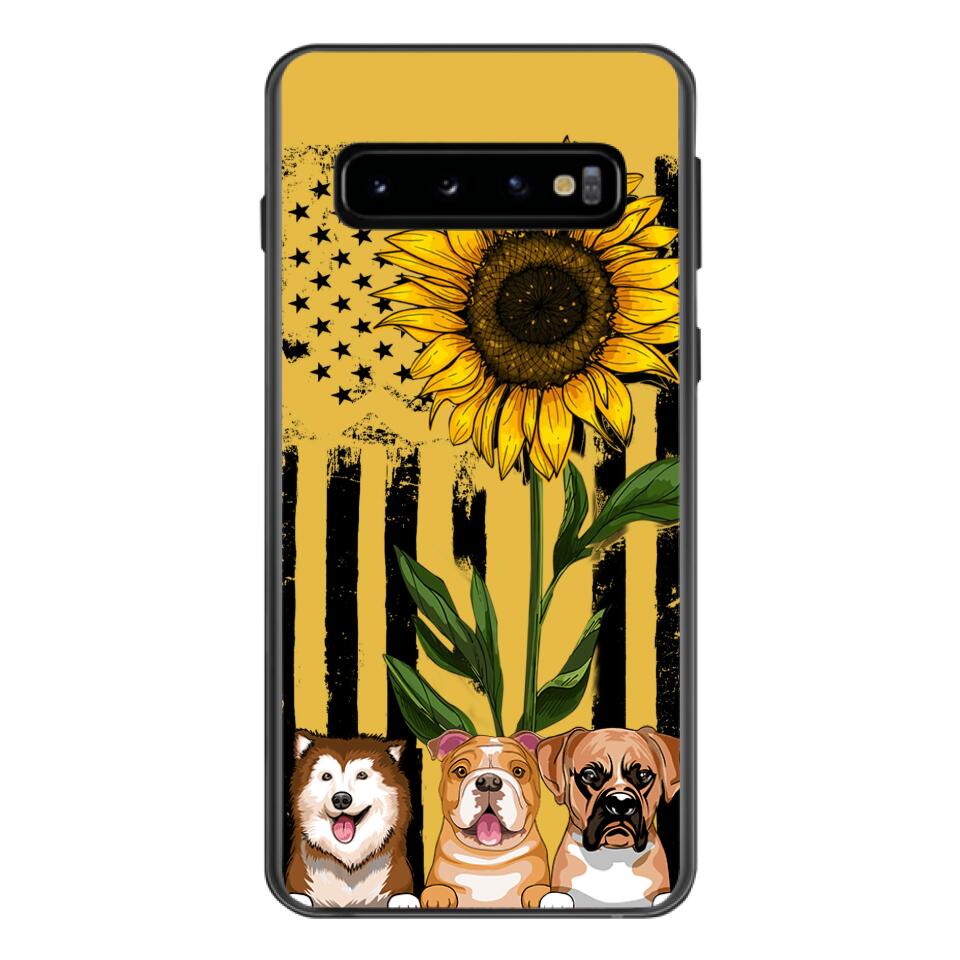 Personalized Dog Sunflower Phone Case Printed 22MAR-MQ08
