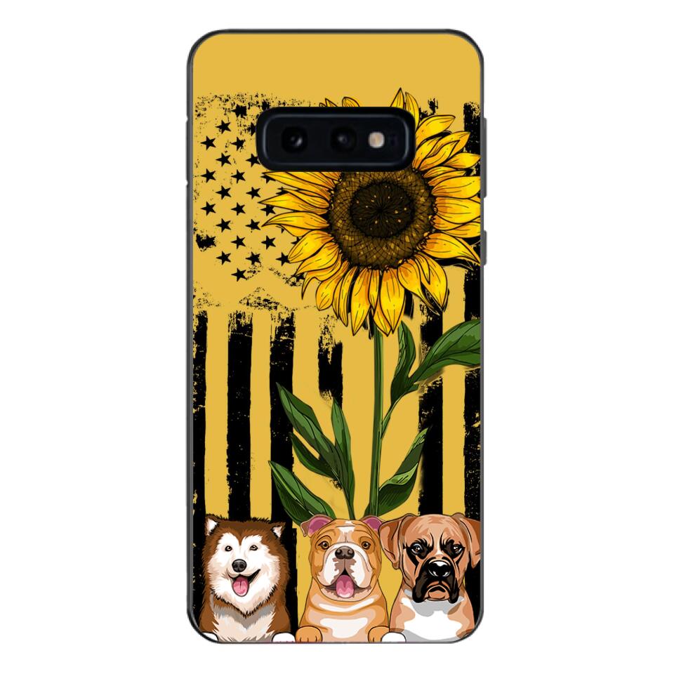 Personalized Dog Sunflower Phone Case Printed 22MAR-MQ08