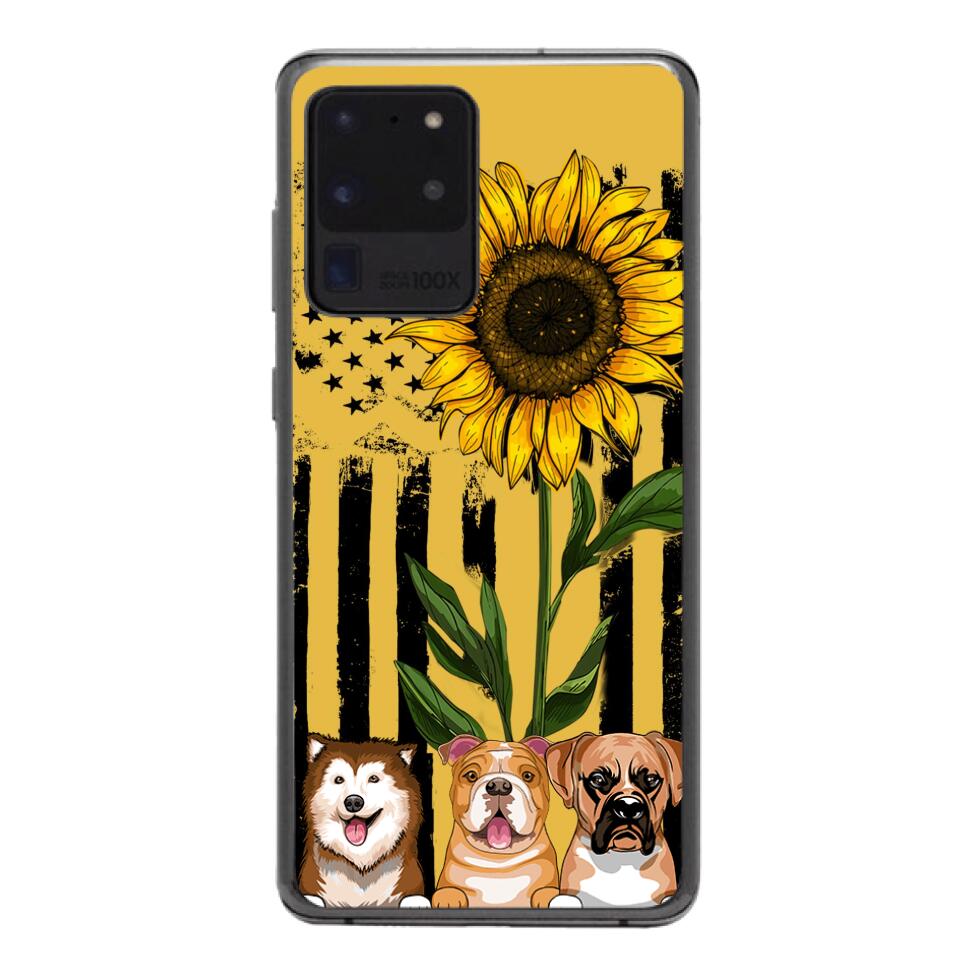 Personalized Dog Sunflower Phone Case Printed 22MAR-MQ08