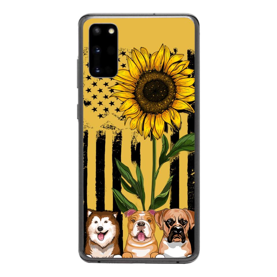 Personalized Dog Sunflower Phone Case Printed 22MAR-MQ08