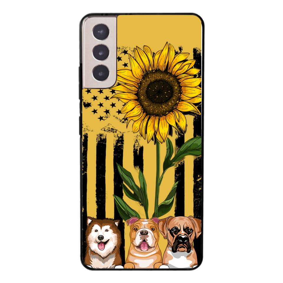 Personalized Dog Sunflower Phone Case Printed 22MAR-MQ08
