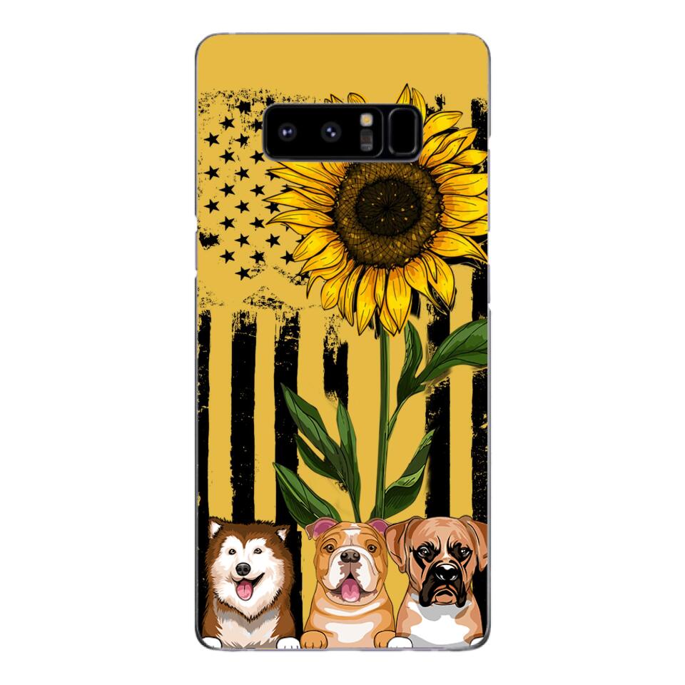Personalized Dog Sunflower Phone Case Printed 22MAR-MQ08