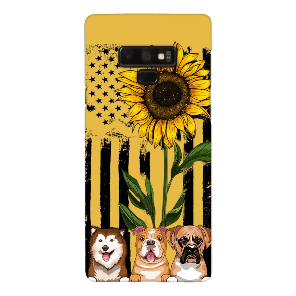 Personalized Dog Sunflower Phone Case Printed 22MAR-MQ08