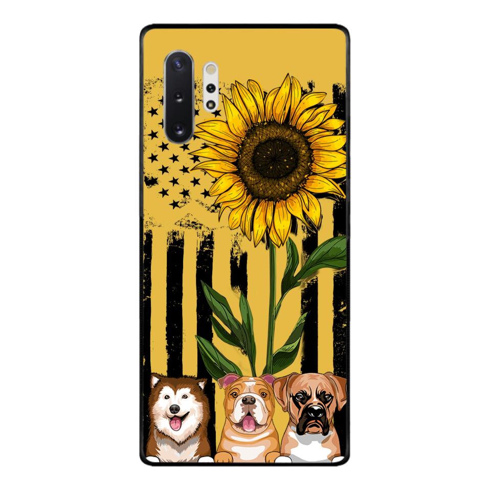 Personalized Dog Sunflower Phone Case Printed 22MAR-MQ08