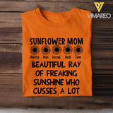 Personalized Sunflower Mom Tshirt Printed 22MAR-HQ08