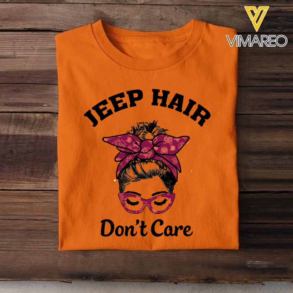 PERSONALIZED JEEP HAIR DON'T CARE TSHIRT QTHC0903
