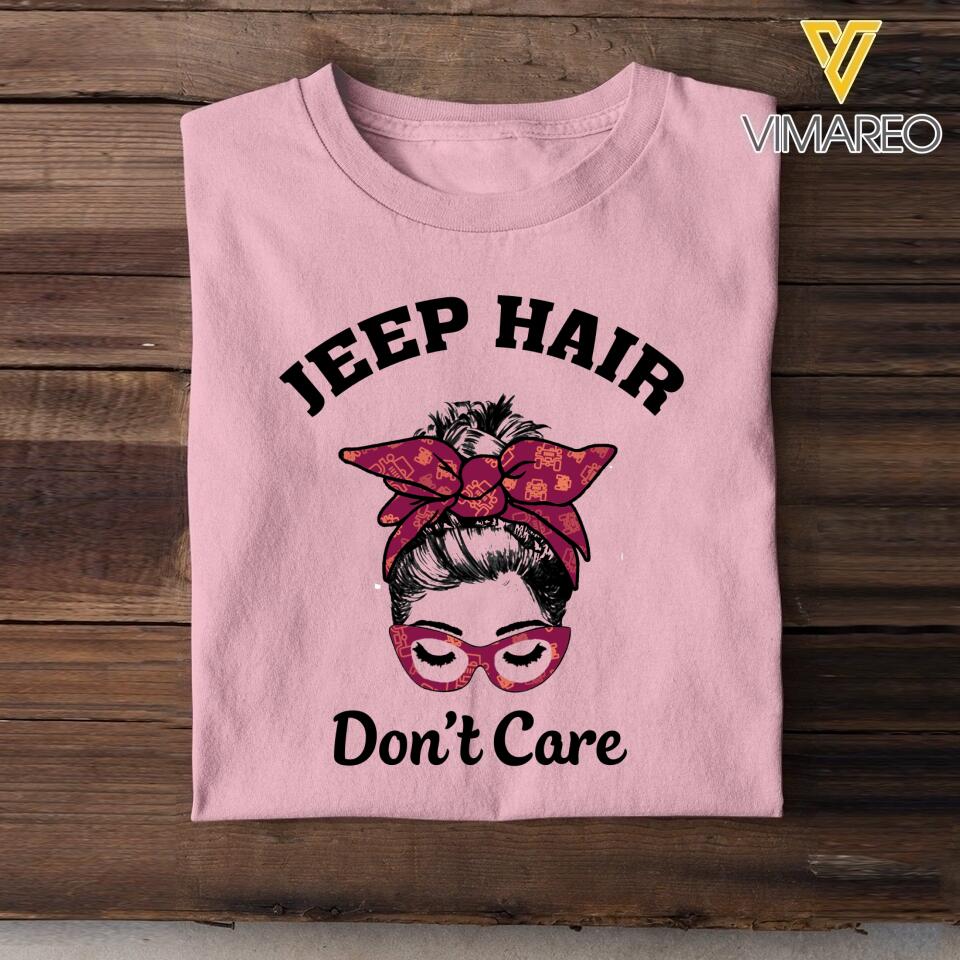 PERSONALIZED JEEP HAIR DON'T CARE TSHIRT QTHC0903