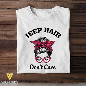 PERSONALIZED JEEP HAIR DON'T CARE TSHIRT QTHC0903