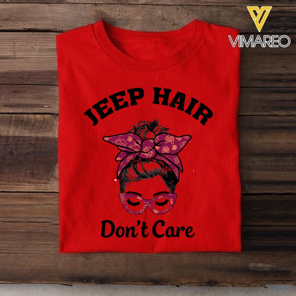 PERSONALIZED JEEP HAIR DON'T CARE TSHIRT QTHC0903