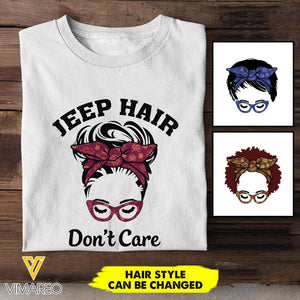 PERSONALIZED JEEP HAIR DON'T CARE TSHIRT QTHC0903