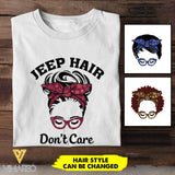 PERSONALIZED JEEP HAIR DON'T CARE TSHIRT QTHC0903