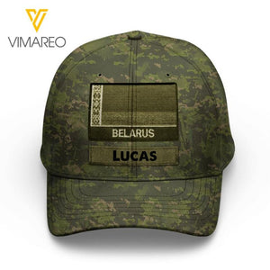 Personalized Belarus Soldier Camo Peaked Cap Printed 22MAR-LN09