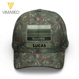 Personalized Bulgarian Soldier Camo Peaked Cap Printed 22MAR-LN09