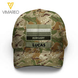 Personalized Hungarian Soldier Camo Peaked Cap Printed 22MAR-LN09