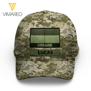 Personalized Ukraine Soldier Camo Peaked Cap Printed 22MAR-LN09