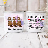 PERSONALIZED DON'T CRY FOR ME MOM DOG BREED STEEL MUG VHDT1003