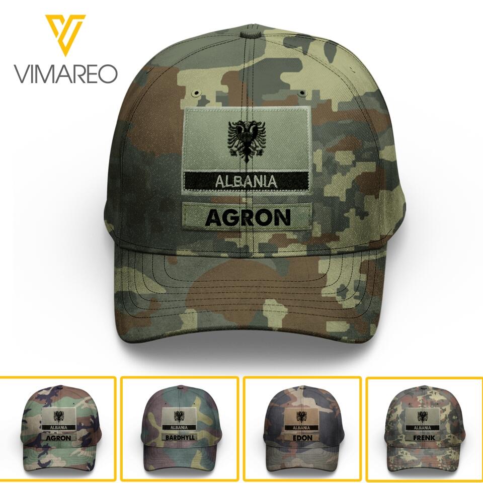 Personalized Albanian Soldier Camo Peaked Cap Printed 22MAR-LN09