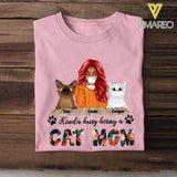 PERSONALIZED KINDA BUSY BEING A CAT MOM TSHIRT QTTQ1003