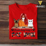 PERSONALIZED KINDA BUSY BEING A CAT MOM TSHIRT QTTQ1003