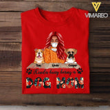 PERSONALIZED KINDA BUSY BEING A DOG MOM TSHIRT QTTQ1003