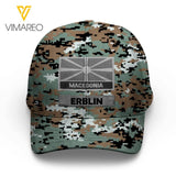 Personalized North Macedonia Camo Peaked Cap Printed 22MAR-LN11