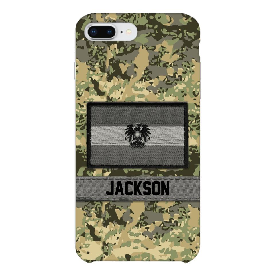 Personalized Austrian Soldier Camo Phone Case Printed 22MAR-MQ11