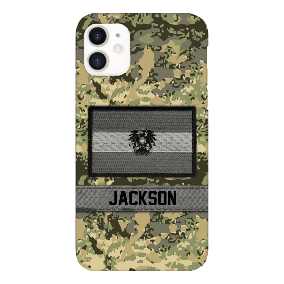 Personalized Austrian Soldier Camo Phone Case Printed 22MAR-MQ11
