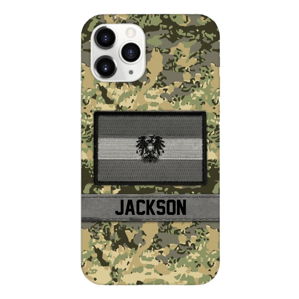 Personalized Austrian Soldier Camo Phone Case Printed 22MAR-MQ11