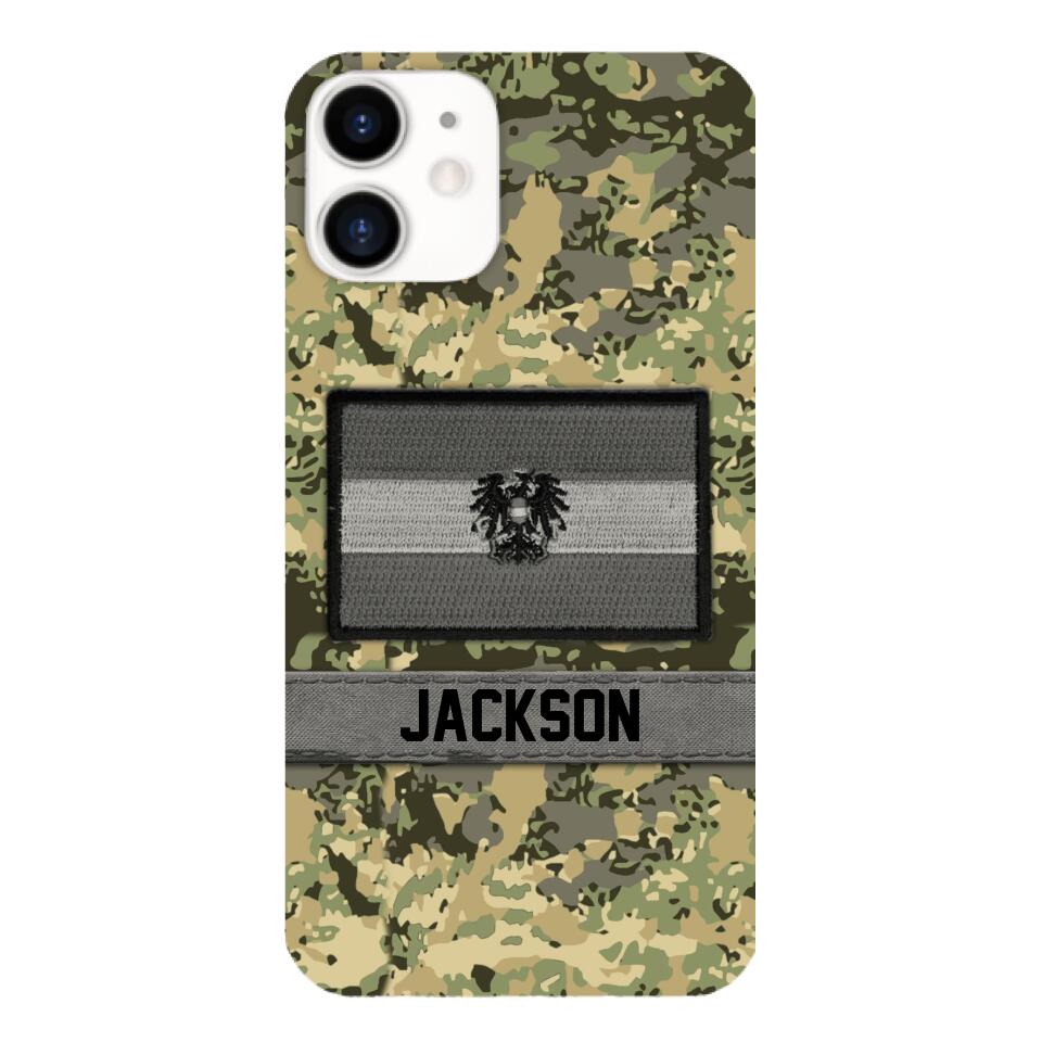 Personalized Austrian Soldier Camo Phone Case Printed 22MAR-MQ11
