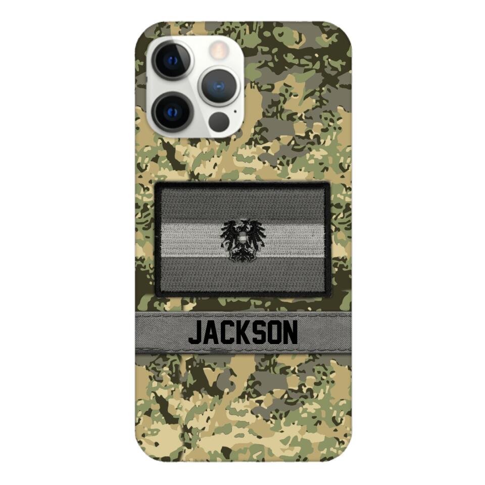 Personalized Austrian Soldier Camo Phone Case Printed 22MAR-MQ11