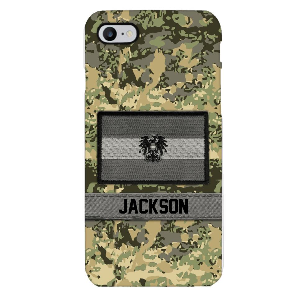 Personalized Austrian Soldier Camo Phone Case Printed 22MAR-MQ11
